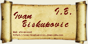 Ivan Biskupović vizit kartica